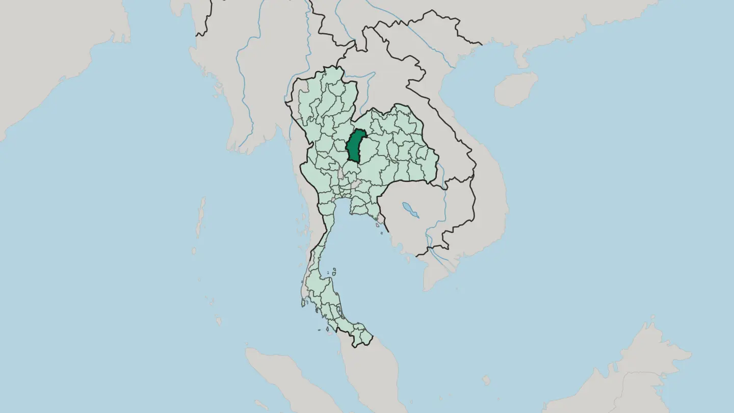 Map of Changwat Phetchabun in Thailand