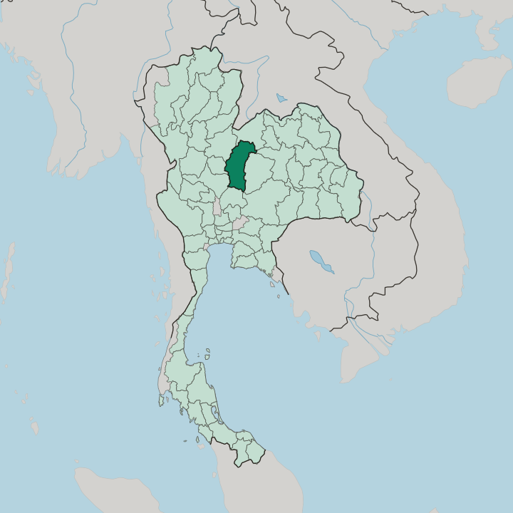Map showing Changwat Phetchabun — In Thailand