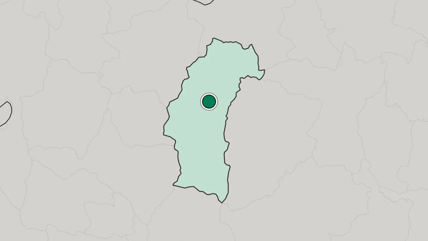 Map of Phetchabun in Thailand