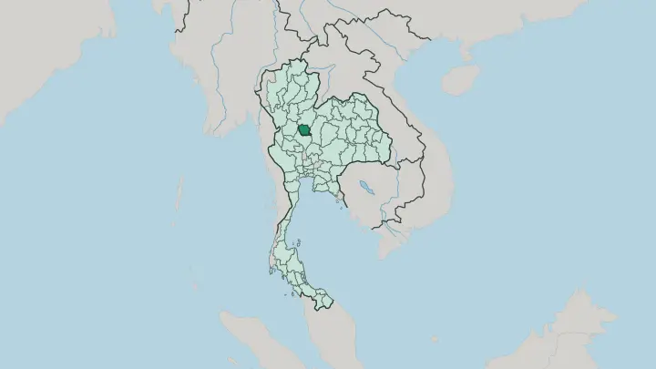 Map of Changwat Phichit in Thailand