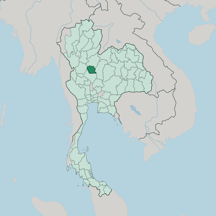 Map showing Changwat Phichit — In Thailand