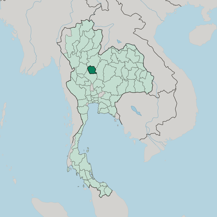 Map showing Changwat Phichit — In Thailand