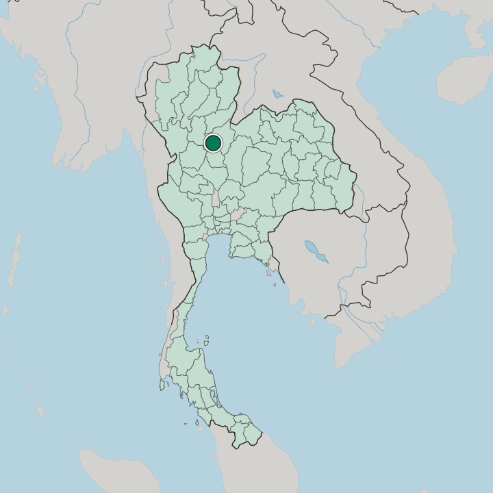 Map showing Phitsanulok — In Thailand