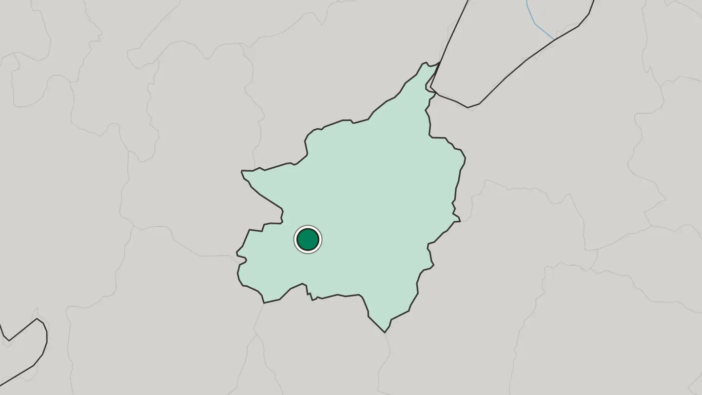 Map of Phitsanulok in Thailand