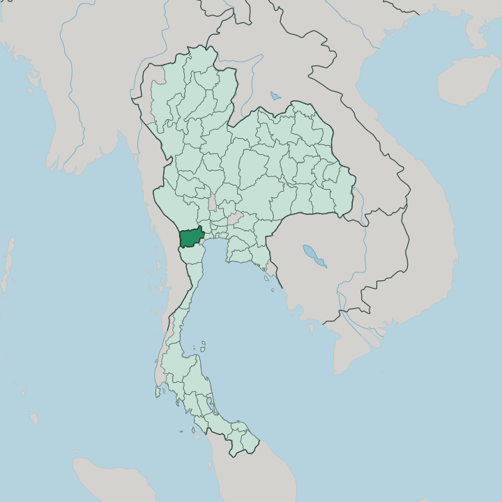 Map showing Changwat Ratchaburi — In Thailand
