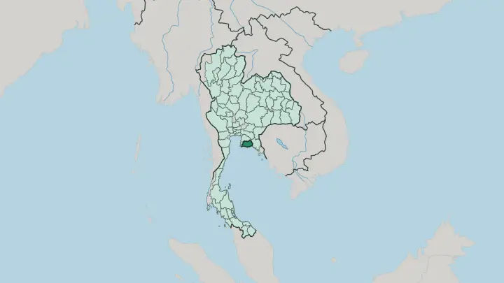 Map of Changwat Rayong in Thailand