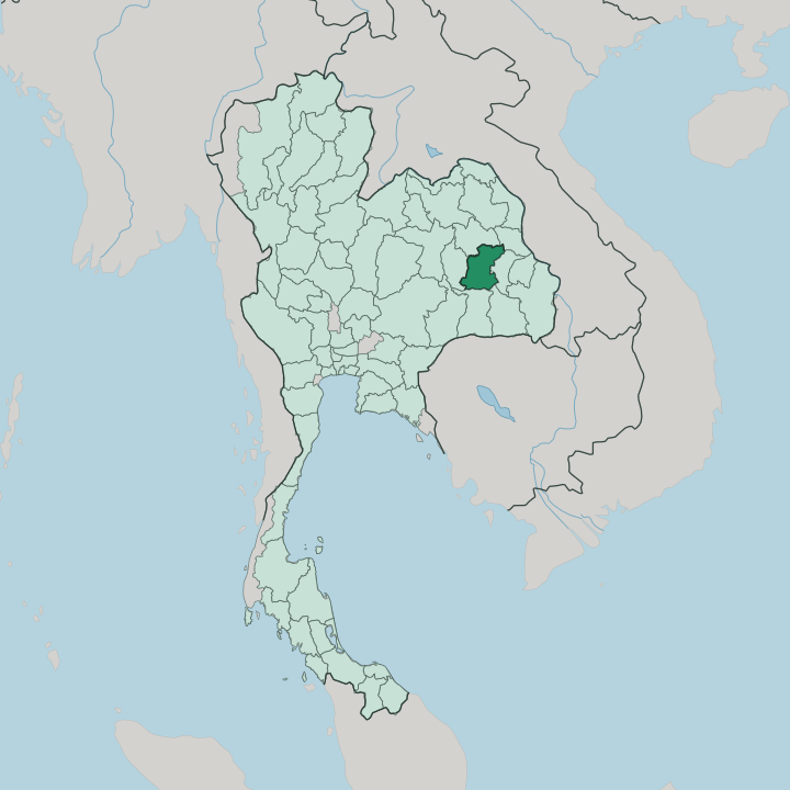 Map showing Changwat Roi Et — In Thailand
