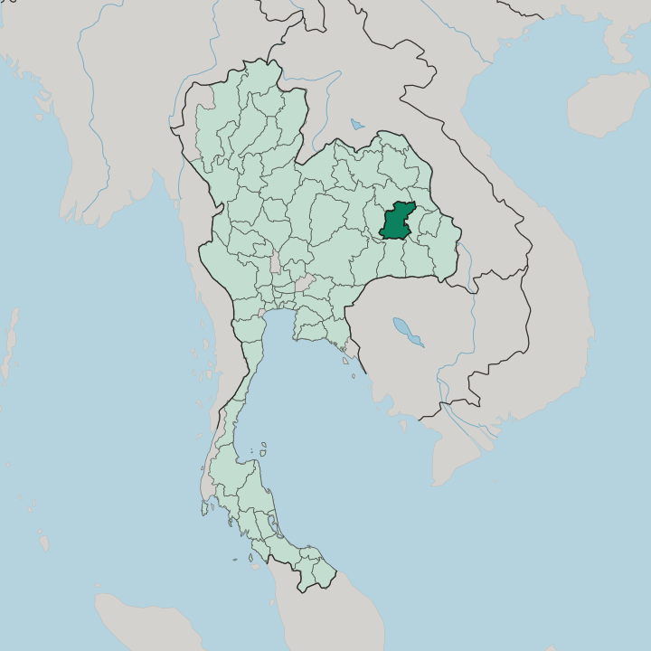 Map showing Changwat Roi Et — In Thailand