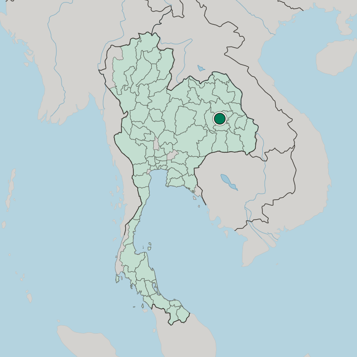 Map showing Roi Et — In Thailand