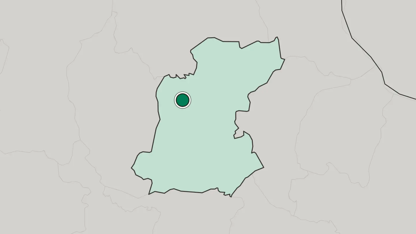 Map of Roi Et in Thailand