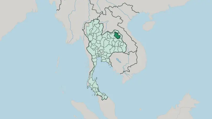 Map of Changwat Sakon Nakhon in Thailand