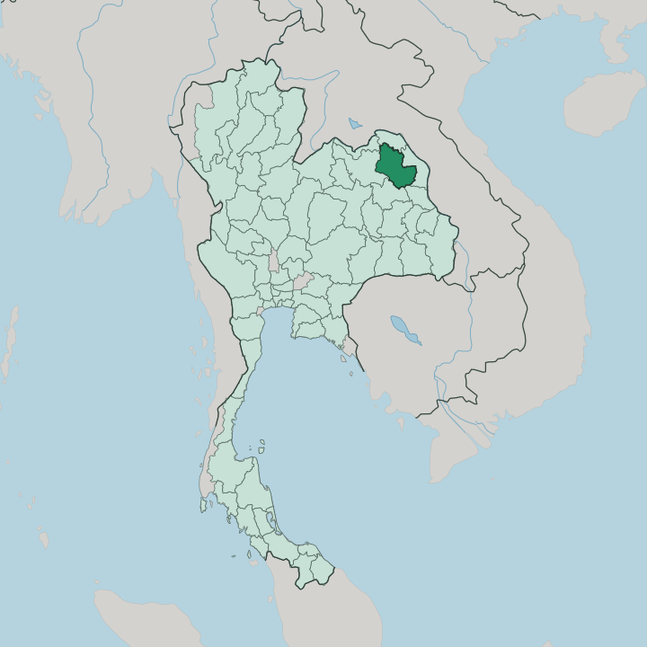 Map showing Changwat Sakon Nakhon — In Thailand