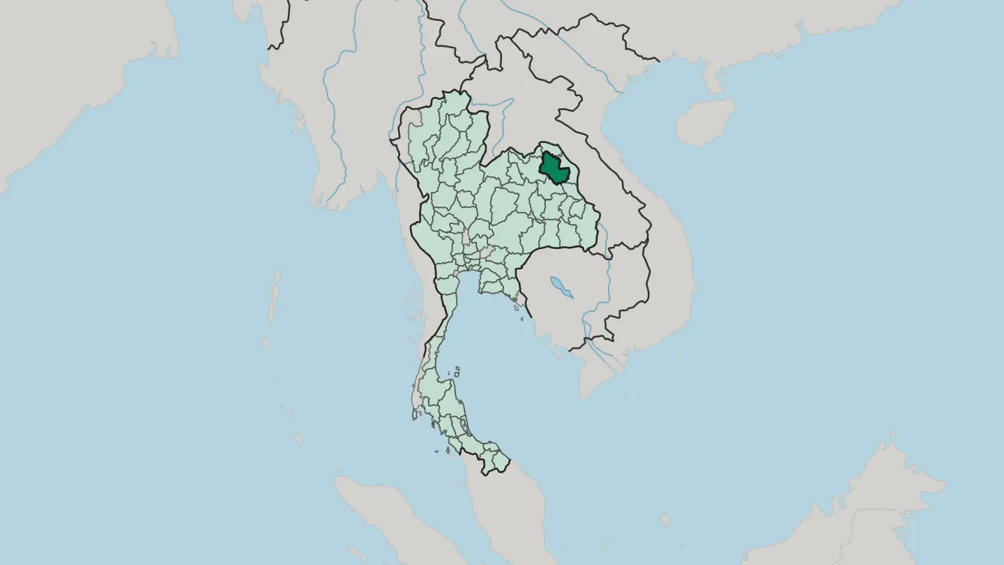 Map of Changwat Sakon Nakhon in Thailand