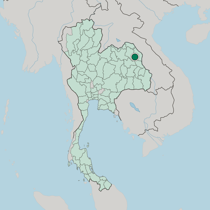 Map showing Sakon Nakhon — In Thailand
