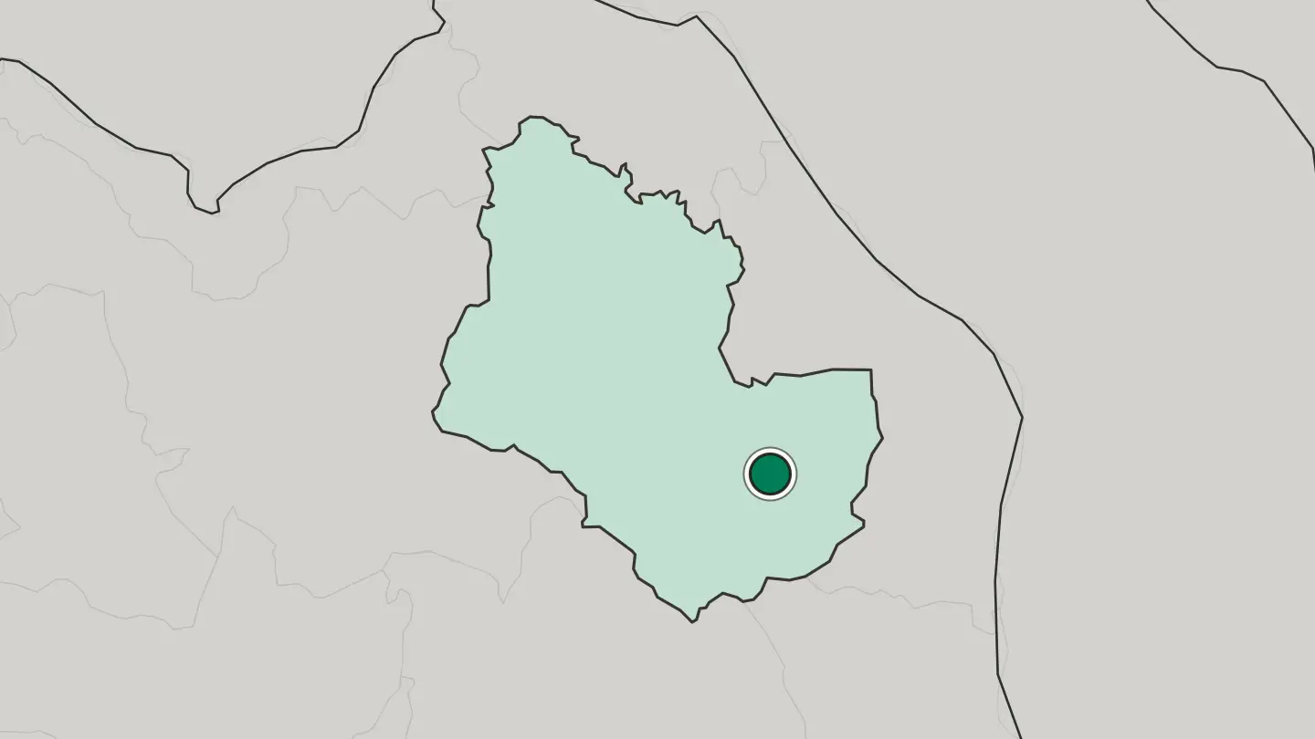 Map of Sakon Nakhon in Thailand