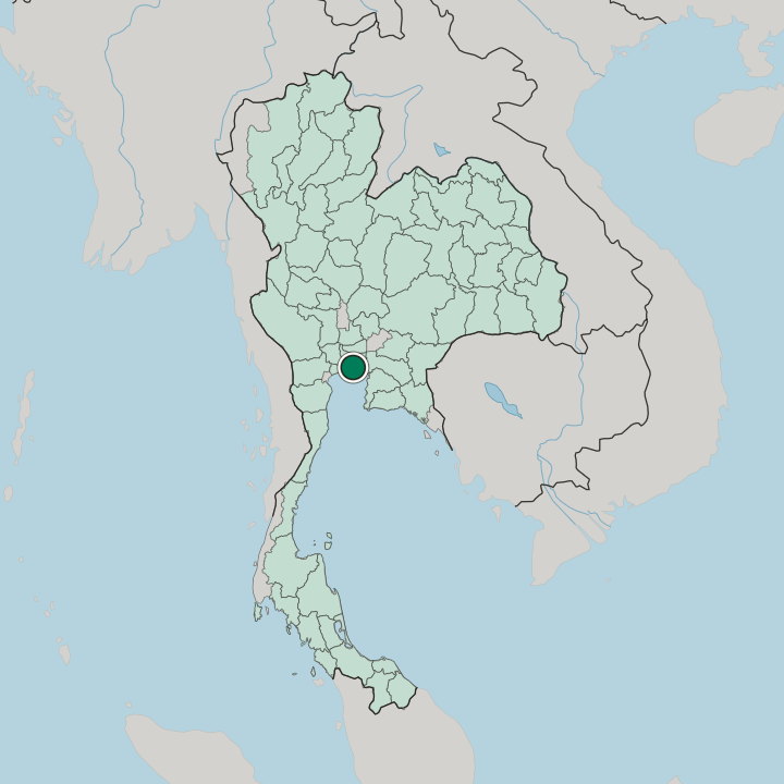 Map showing Samut Prakan — In Thailand