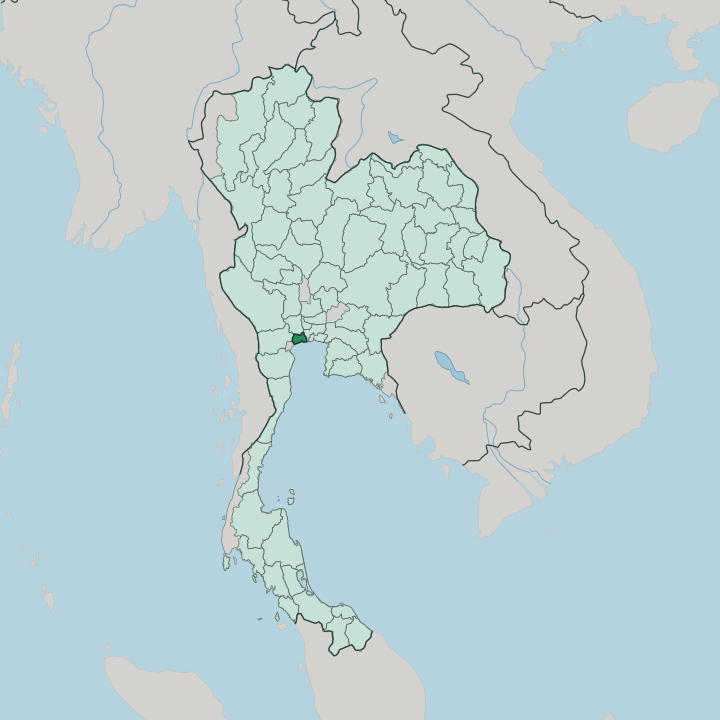 Map showing Changwat Samut Sakhon — In Thailand