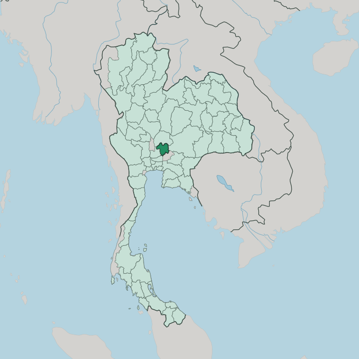Map showing Changwat Saraburi — In Thailand