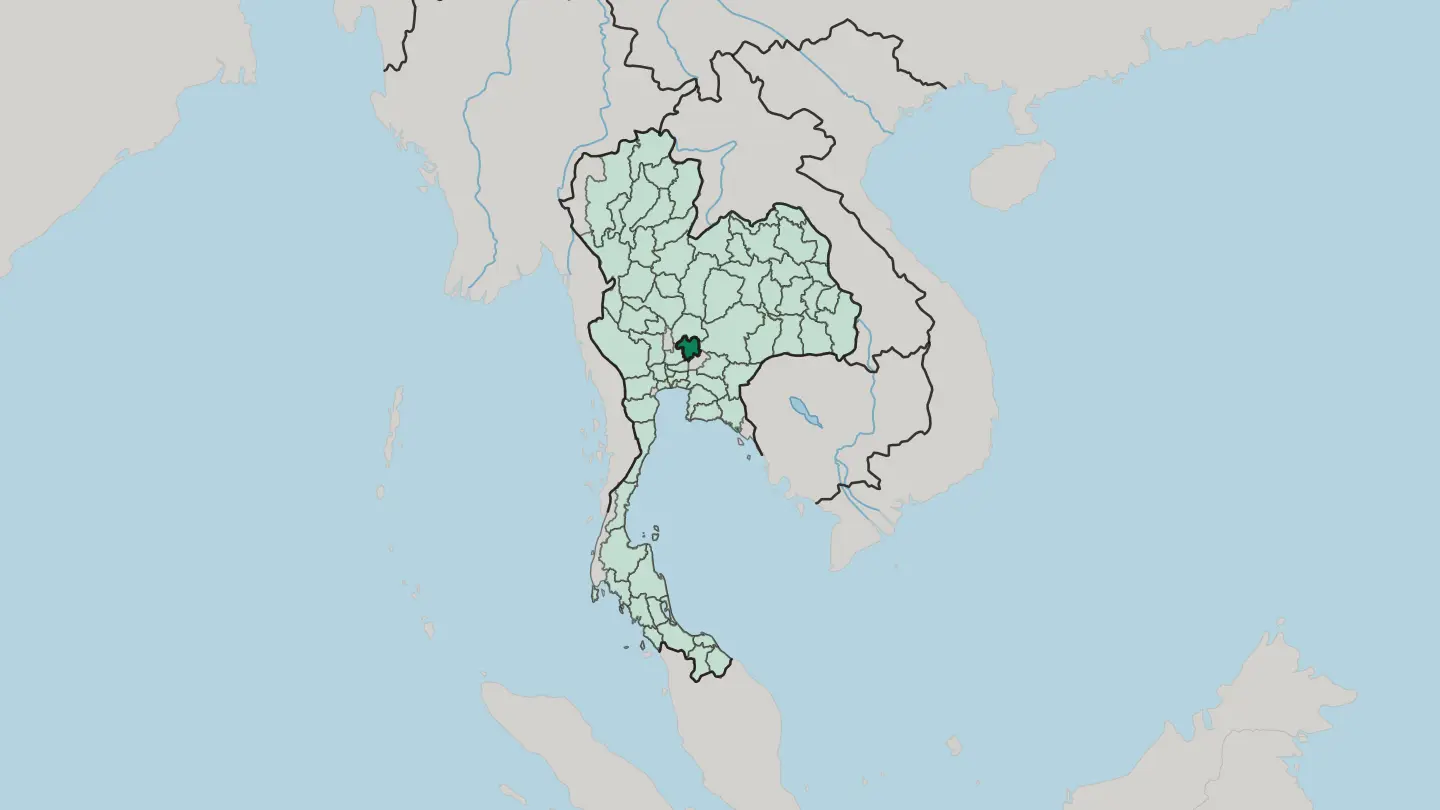Map of Changwat Saraburi in Thailand