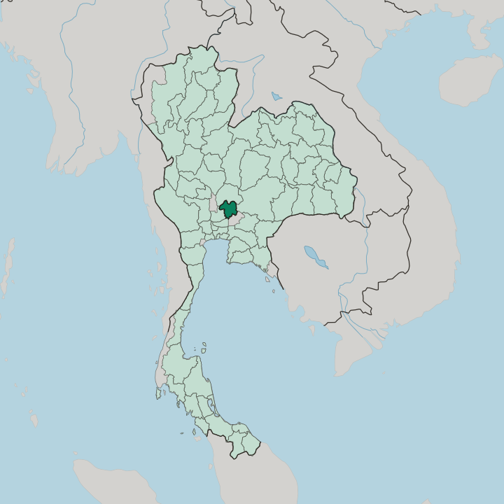 Map showing Changwat Saraburi — In Thailand