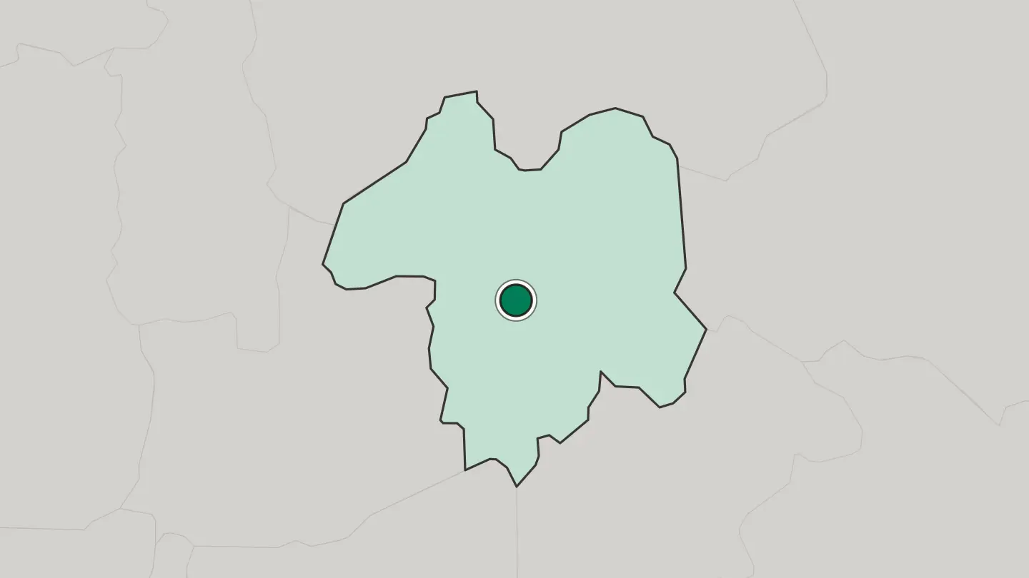 Map of Saraburi in Thailand