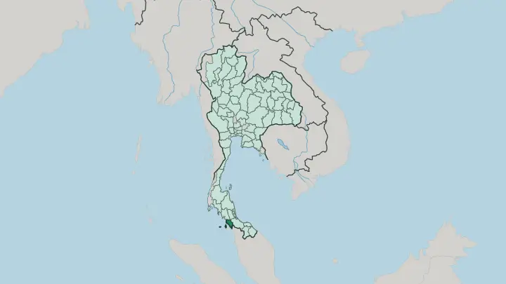 Map of Changwat Satun in Thailand
