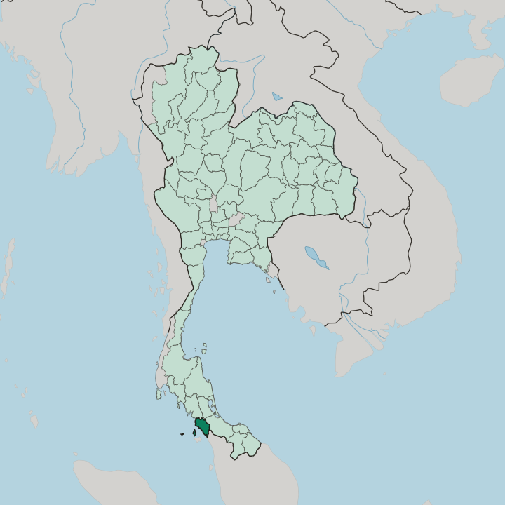 Map showing Changwat Satun — In Thailand