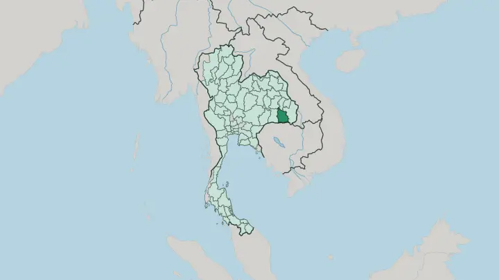 Map of Changwat Si Sa Ket in Thailand