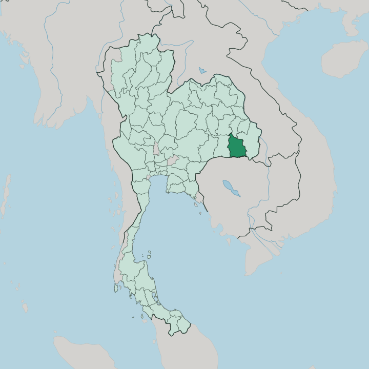 Map showing Changwat Si Sa Ket — In Thailand