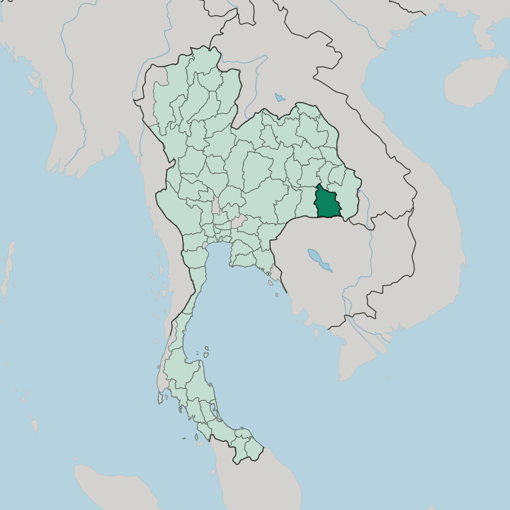 Map showing Changwat Si Sa Ket — In Thailand