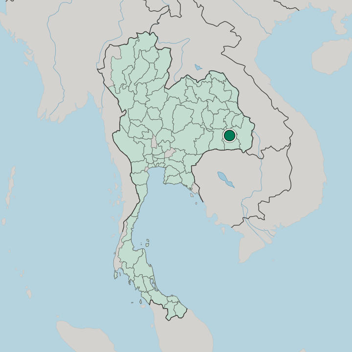 Map showing Si Sa Ket — In Thailand