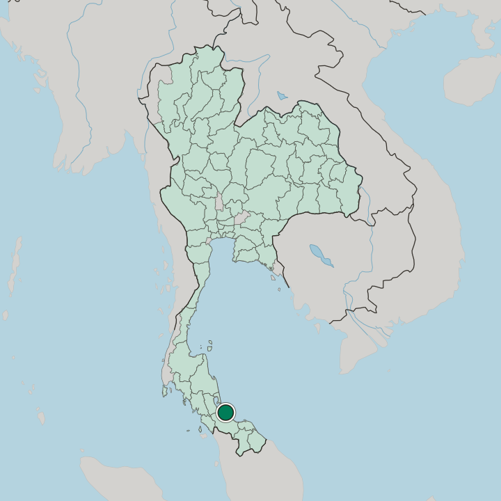 Map showing Songkhla — In Thailand