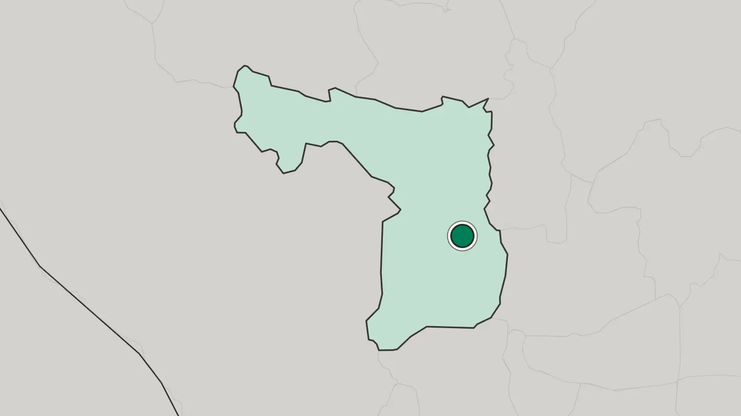 Map of Suphan Buri in Thailand