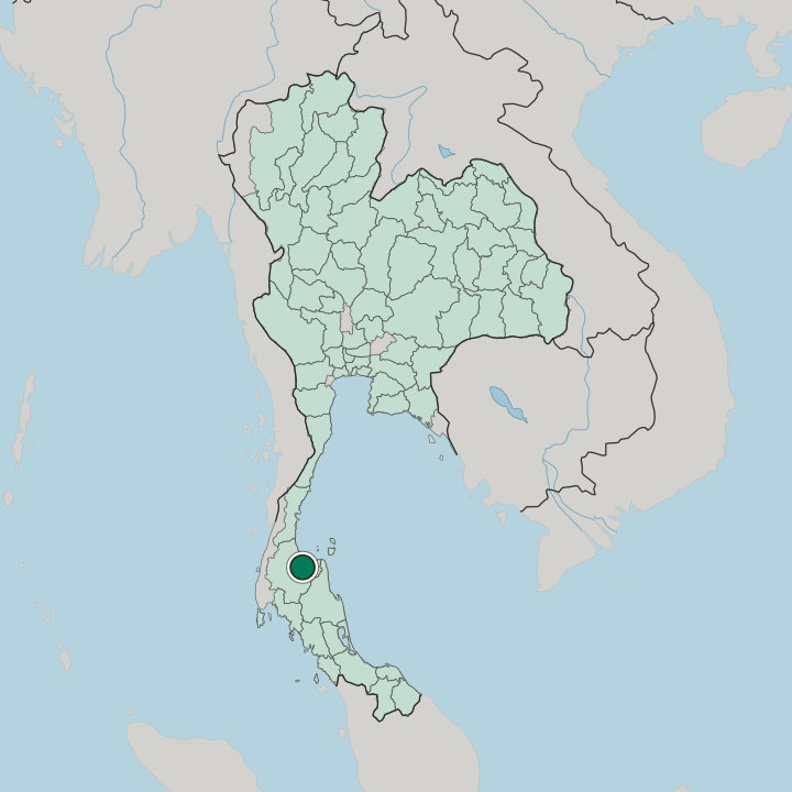 Map showing Surat Thani — In Thailand