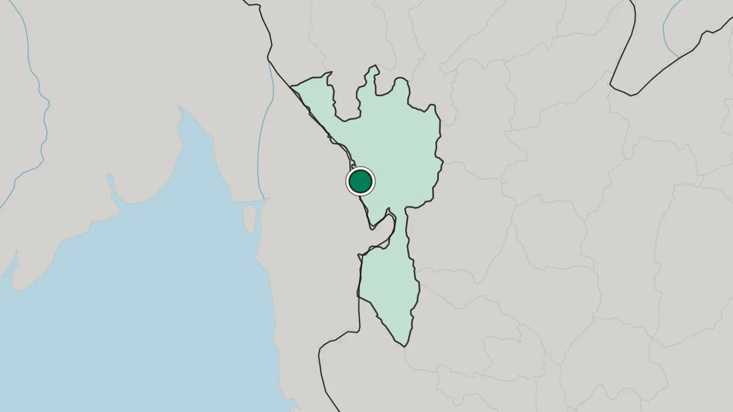 Map of Mae Sot in Thailand