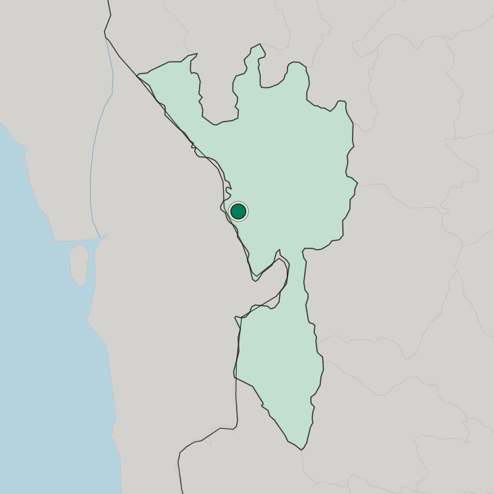 Map showing Mae Sot — In Changwat Tak