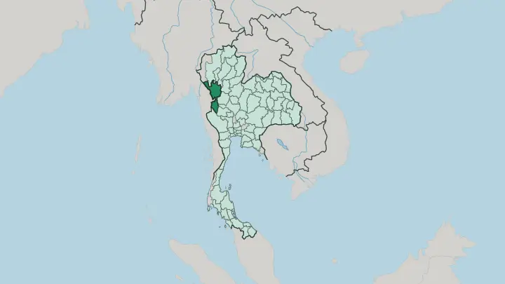 Map of Changwat Tak in Thailand
