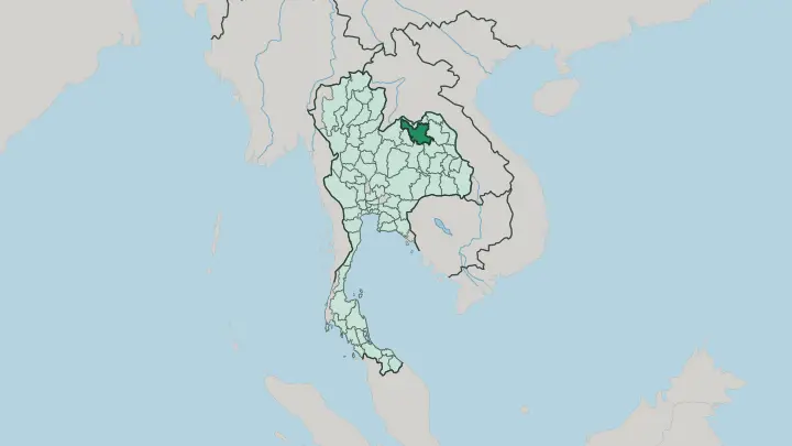 Map of Changwat Udon Thani in Thailand