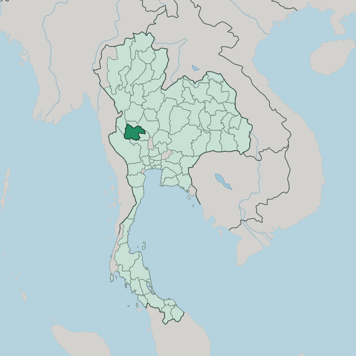Map showing Changwat Uthai Thani — In Thailand