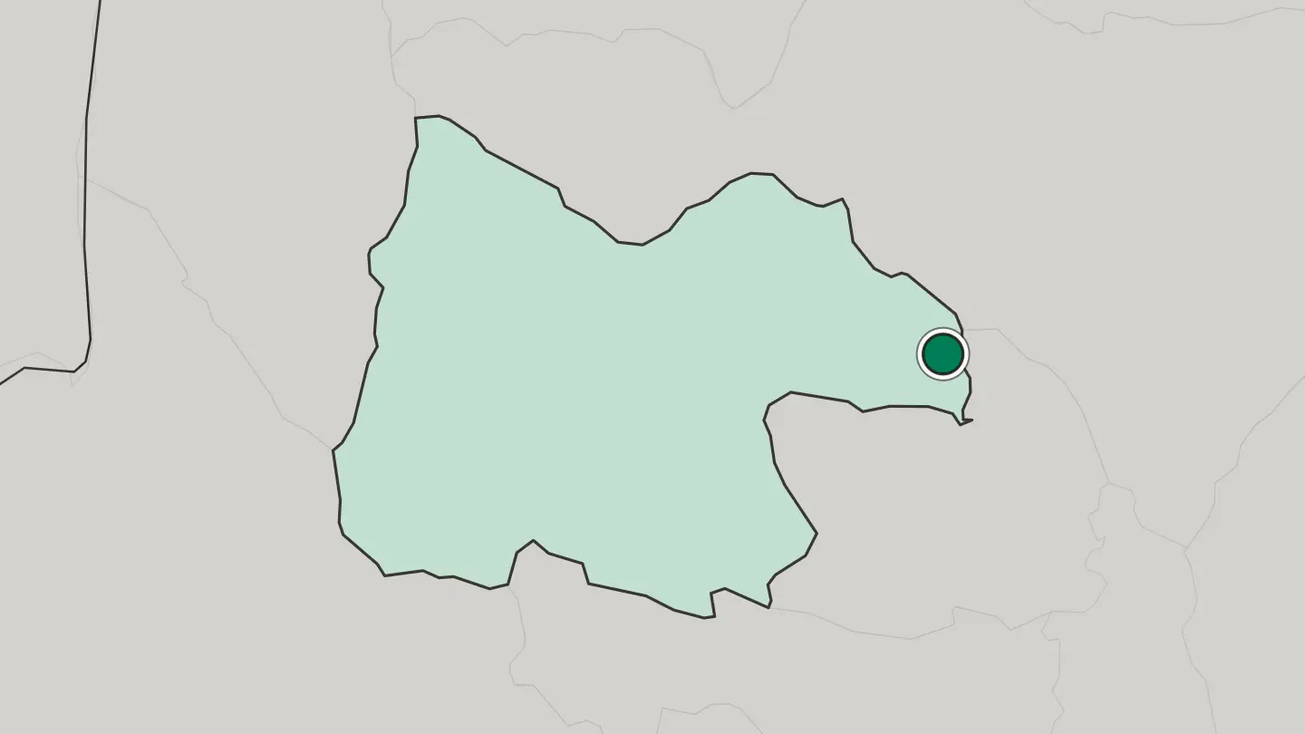 Map of Uthai Thani in Thailand