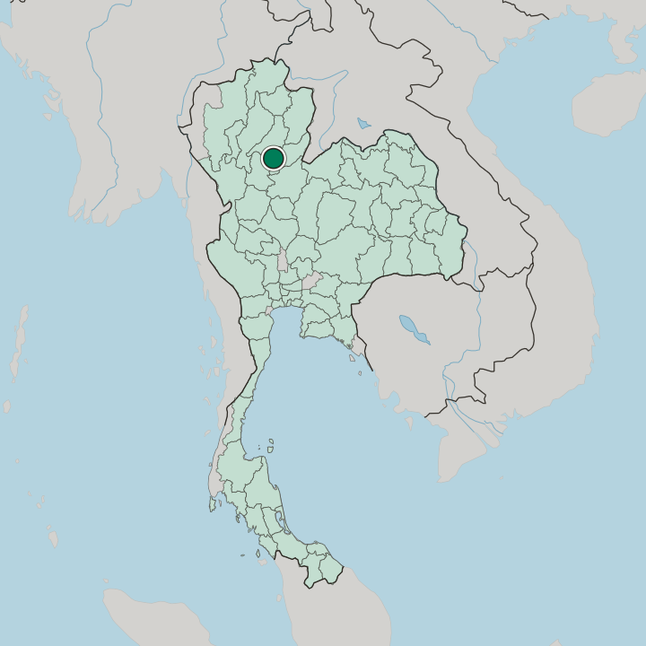Map showing Uttaradit — In Thailand