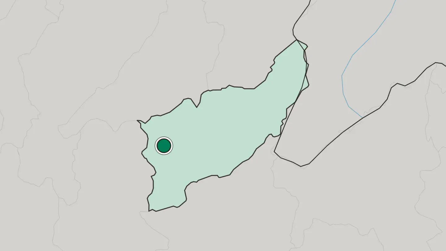 Map of Uttaradit in Thailand
