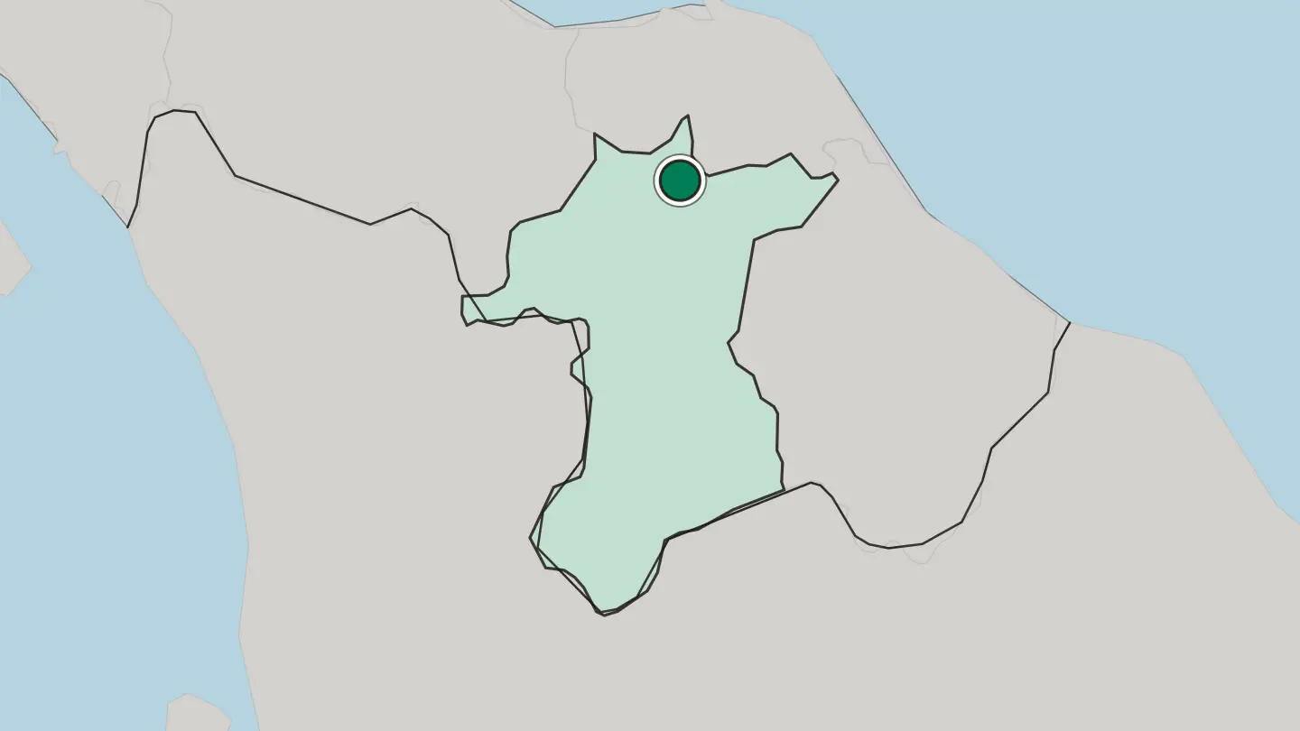 Map of Yala in Thailand