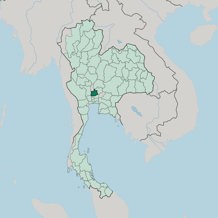 Map showing Phra Nakhon Si Ayutthaya — In Thailand