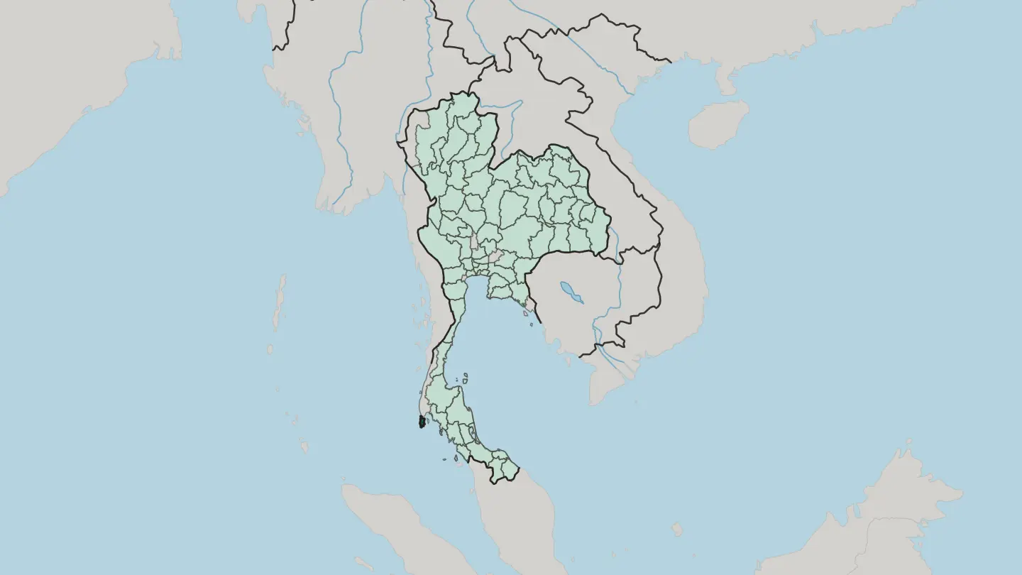Map of Phuket Province in Thailand