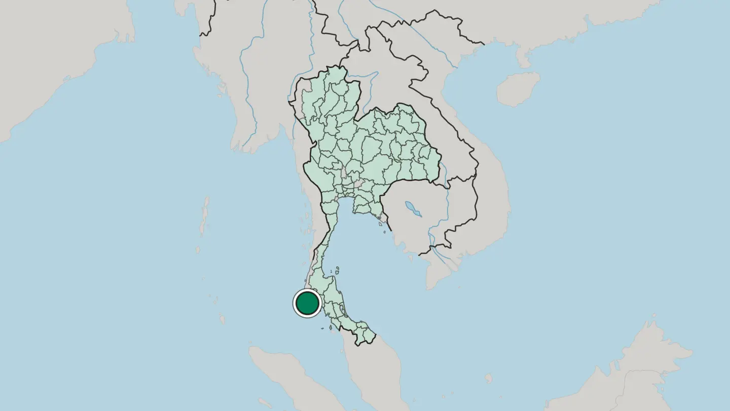 Map of Phuket in Thailand