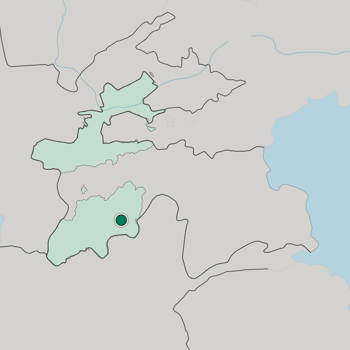 Map showing Kŭlob — In Tajikistan