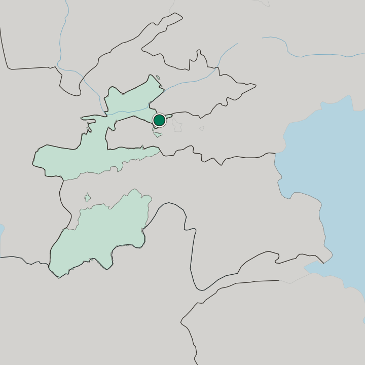 Map showing Isfara — In Tajikistan