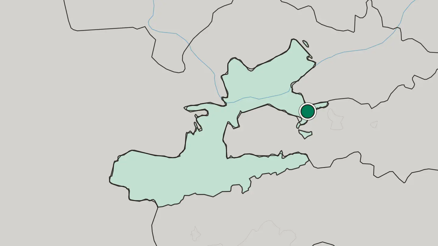 Map of Isfara in Tajikistan