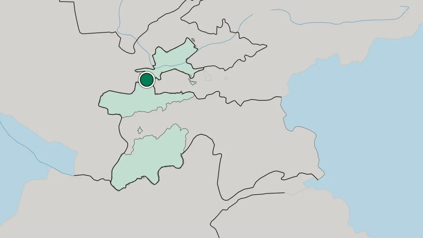 Map of Istaravshan in Tajikistan
